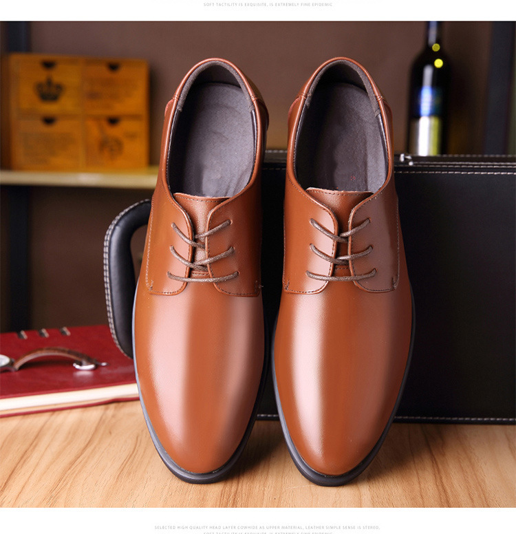 Daily pointed formal leather shoes - Image 4