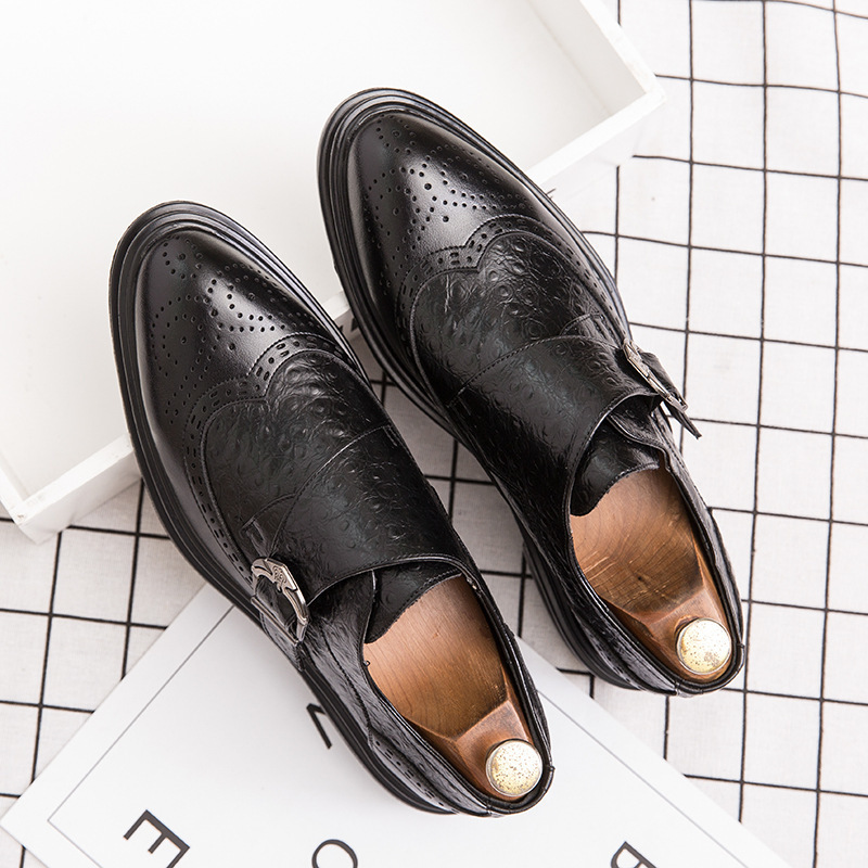 Brogue Men's Business Leather Shoes - Image 3