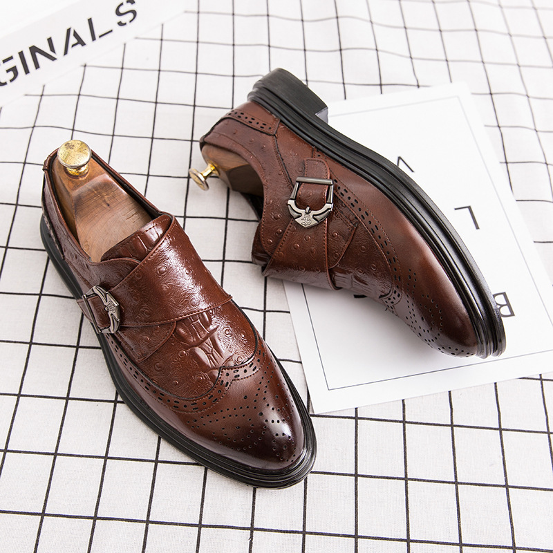 Brogue Men's Business Leather Shoes - Image 4