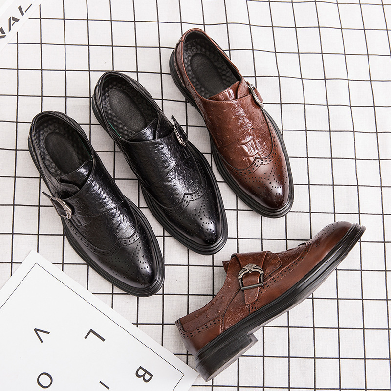 Brogue Men's Business Leather Shoes - Image 2