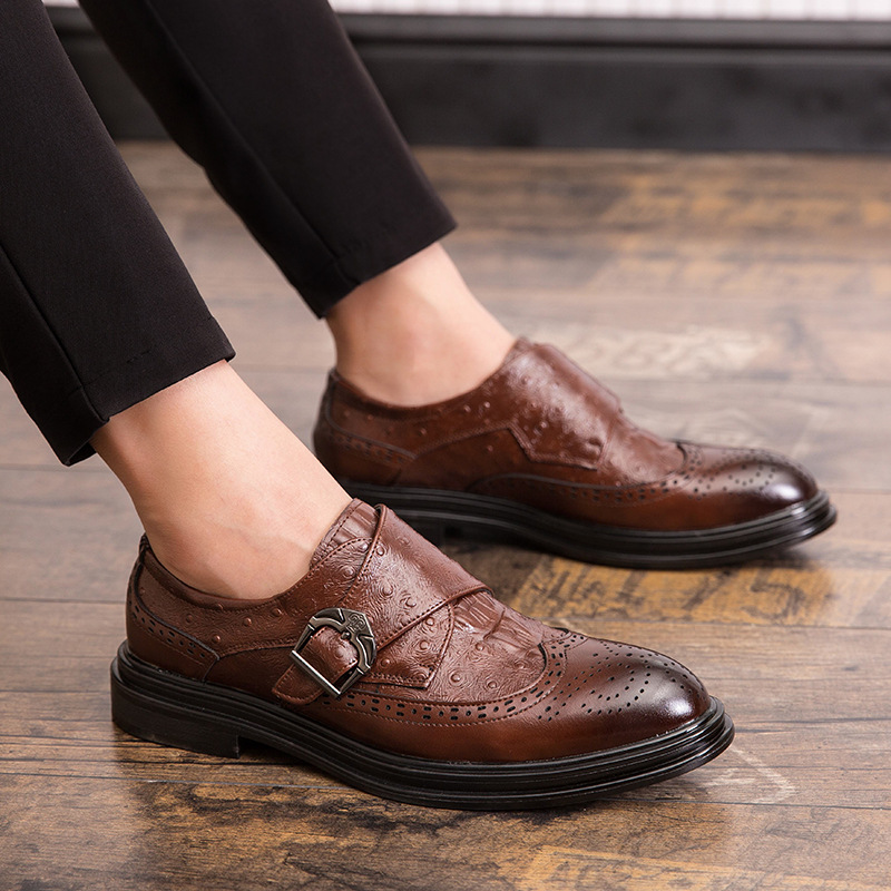 Brogue Men's Business Leather Shoes - Image 5