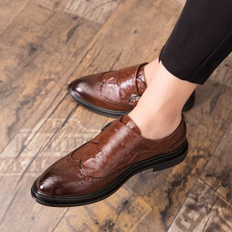 Brogue Men's Business Leather Shoes - Image 8